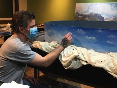 David Sloan painting clouds