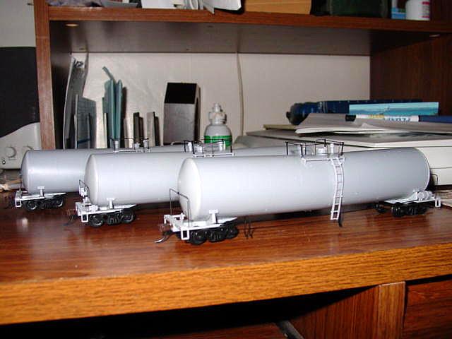 unpainted tank cars