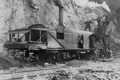 Steam shovel at Moose Creek