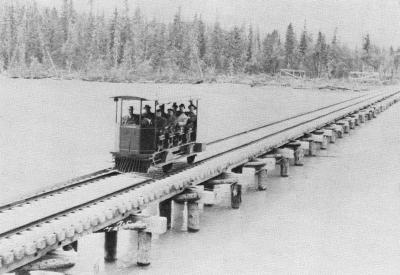 Gasoline car on the Alaska Northern milepost 26