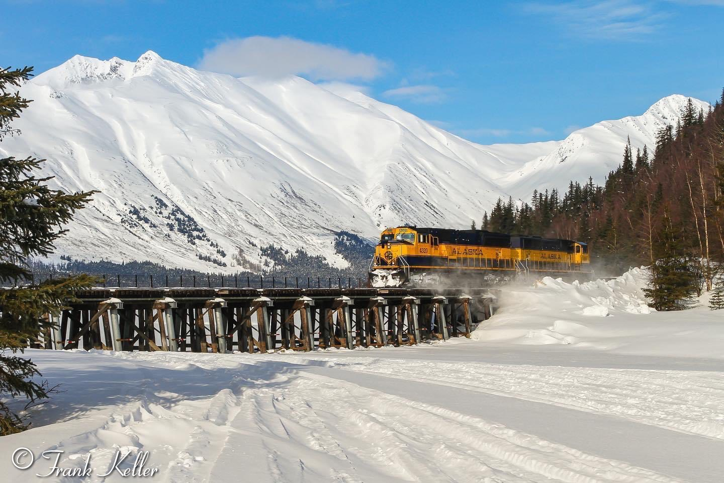 More summer goodness. The northbound Denali Star is minutes from an on time arrival in Fairbanks.