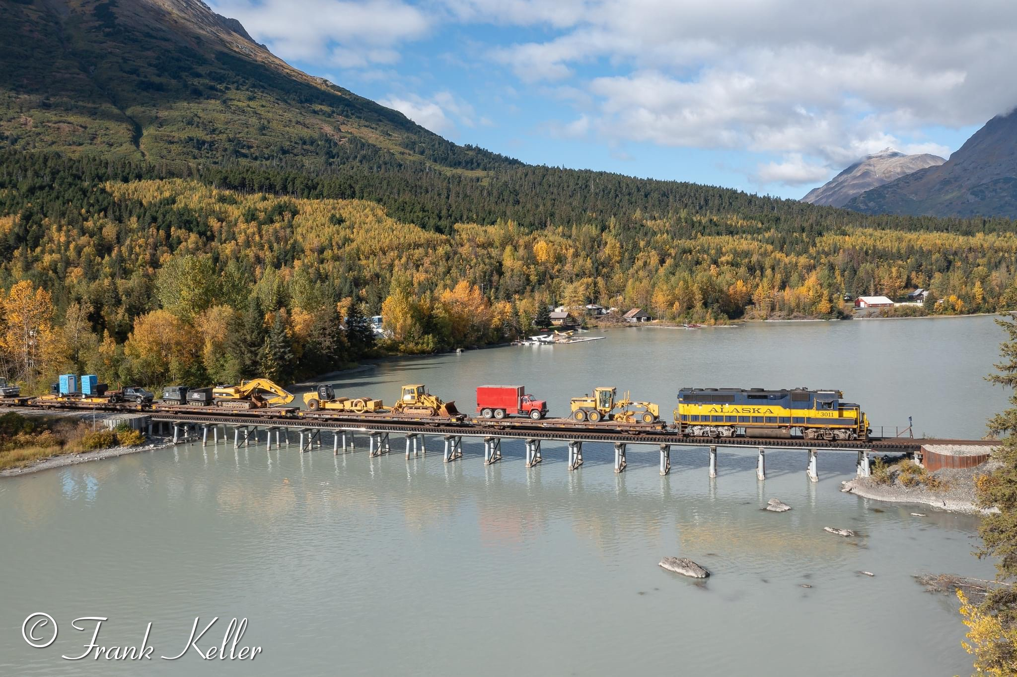 Short Seward freight at Snow River Bridge