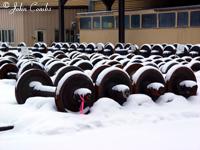 snow covered wheels