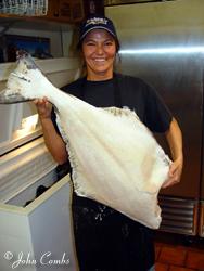 Jennifer and her halibut